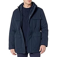 Amazon Essentials Men's Relaxed-Fit Water Repellent Recycled Polyester Hooded Parka (Previously Amazon Aware)