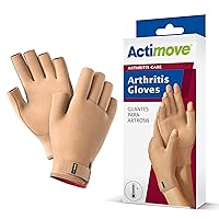 Actimove® Arthritis Care Arthritis Gloves – Drug-Free Pain Management for Aching Fingers and Hands, Overuse or Repetitive Syndromes – Left/Right Wear – Beige, Small
