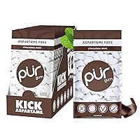 Gum | Aspartame Free Chewing Gum | 100% Xylitol | Natural Chocolate Mint Flavored Gum, 55 Pieces (Pack of 12)