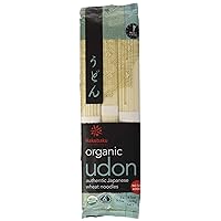 Hakubaku Organic Udon Authentic Japanese Wheat Noodles, No Salt Added, 9.5 Ounce