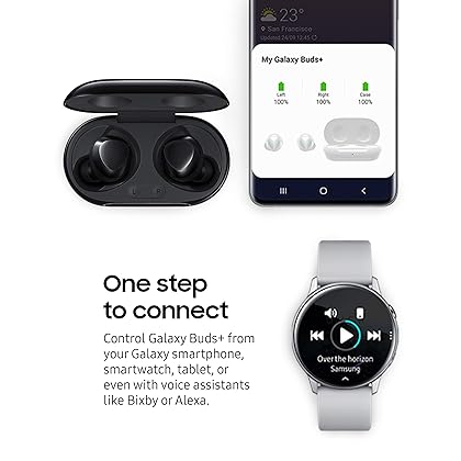 Samsung Galaxy Buds Plus, True Wireless Earbuds Bluetooth 5.0 (Wireless Charging Case Included), Black – US Version