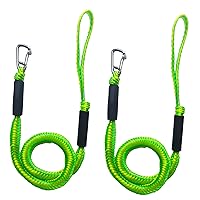 Boat Bungee Dock Line,Marine Mooring Rope with Stainless Steel Clip,Boating Gift for Men,Accessory for Power Boat,SeaDoo,Jet Ski,Pontoon,WaveRunner,Dinghy,Bass Boat,Kayak,Watercraft PWC,Canoe,2 Pack