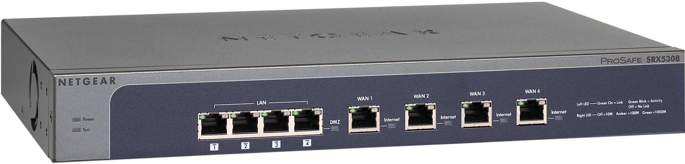 NETGEAR ProSAFE SRX5308 Quad WAN VPN Firewall with SSL and IPSec VPN (SRX5308-100NAS)
