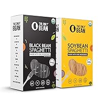 The Only Bean - Organic Soy and Black Bean Spaghetti Pasta - High Protein, Keto Friendly, Gluten-Free, Vegan, Non-GMO, Kosher, Low Carb, Plant-Based Bean Noodles - 8 oz (Variety Pack) (2 pack)