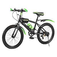 20 Inch Mountain Bike for Kids, Double Brake Bicycle High Carbon Steel Kids' Bicycles for Boys Girls Ages 8-12 Year Old