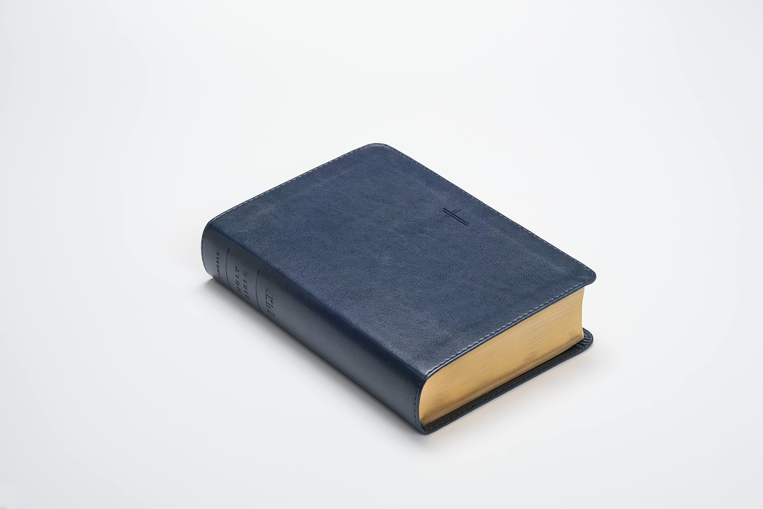 NLT Compact Giant Print Bible, Filament-Enabled Edition (LeatherLike, Navy Blue Cross, Red Letter)