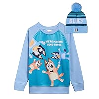 Bluey Bingo Fleece Sweatshirt and Hat Toddler to Little Kid