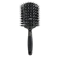 Phillips Brush Luxe Monster Vent 2 Poly-Tipped Professional Hair Brush (4” Diameter Barrel) – Black & Gold Vented Hairbrush, Mixed Boar Hair & Poly-Tipped Nylon Bristles