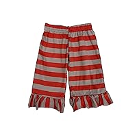 Star Vixen Girls' Stripe Leggings with Ruffle Bottoms