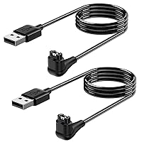 2 Pack Charging Cable Charger for Garmin Watch Fenix 7 7S 7X 6 6S 6X 5 5S, Forerunner 245 945, Instinct 2 2S, Vivoactive 4 4S 3, Vivosmart 5, 3.3FT/1m Upgraded Lay-Flat Charging Cord for Garmin Watch