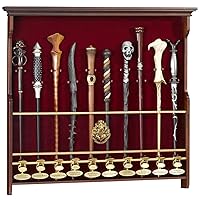The Noble Collection Harry Potter 10 Wand Display - Wooden Display Case for 10 Wands (Not Included) - Officially Licensed Film Set Movie Props Gifts Merchandise