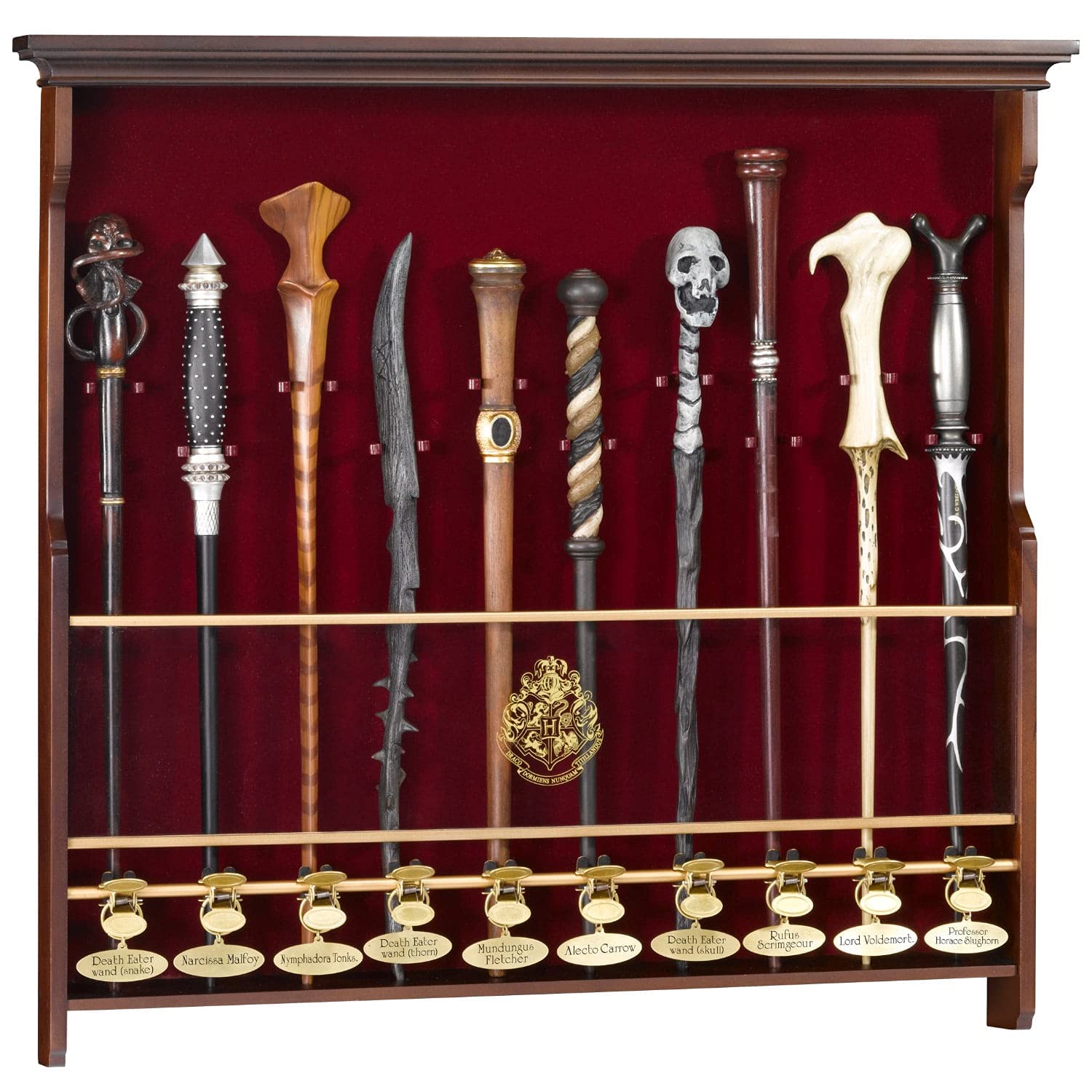 The Noble Collection Harry Potter 10 Wand Display - Wooden Display Case for 10 Wands (Not Included) - Officially Licensed Film Set Movie Props Gifts Merchandise