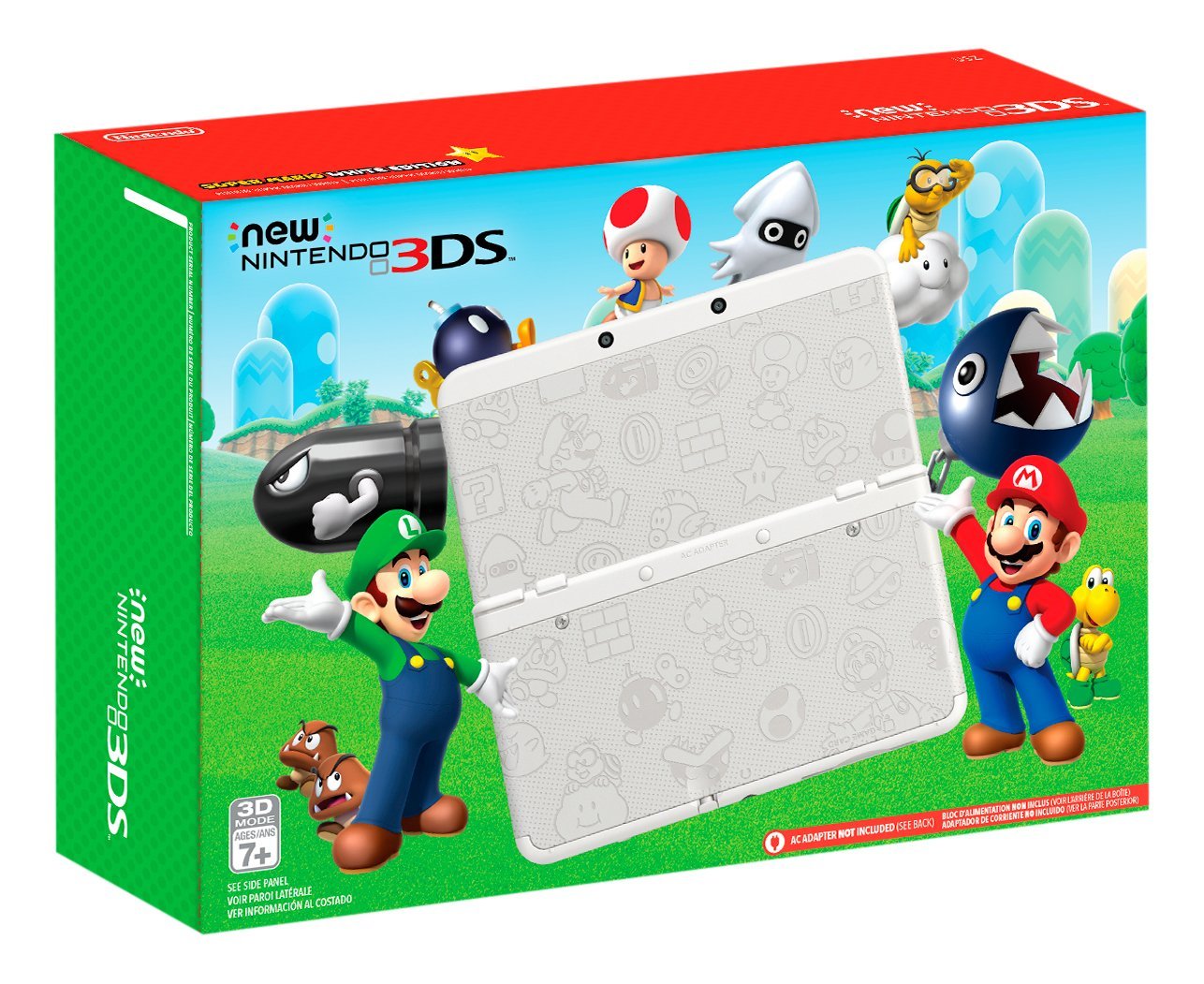 Nintendo New 3DS - Super Mario White Edition [Discontinued] (Renewed)