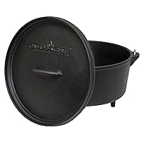 Camp Chef Classic Deep Dutch Oven - Cast Iron Dutch Oven Pot with Lid for Indoor & Outdoor Cooking - 10