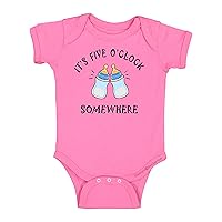 Funny Baby It's 5 o'clock Somewhere Infant Bodysuit Romper One Piece (Boys and Girls)