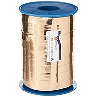 C.E. Pattberg Mexico Metallic Gift Ribbon Copper, 270 Yards of Balloonribbon for Gift Wrapping, 0.39 inches Width, Accessories for Decoration & Handicrafts, Decoration Ribbon for Presents