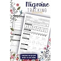 Migraine Tracking Journal: 130 Detailed Pain Diary Pages with Yearly Tracker Grid Daily Tracker For Migraines and Chronic Migraines, Cluster, Tension, ... Symptoms Triggers Identification & Relief Log