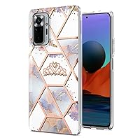 IVY [Marble & Flowers Series Case for Xiaomi Redmi Note 10 Pro/Redmi Note 10 Pro Max Case - Crown