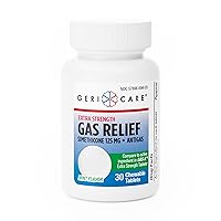 Chewable Extra Strength Gas Relief Simethicone 125mg, 30 Count (Pack of 1)