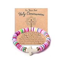 Cross Bracelets First Communion Gifts, Baptism Gifts, Confirmation Gifts for Girls