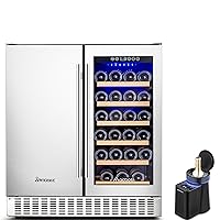 AAOBOSI 30 Inch Dual Zone Wine and Beverage Refrigerator & Wine Chiller Electric
