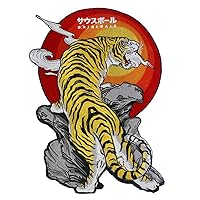 Large Lion Tiger Leopard Animal Chinese Dragon Patch for Clothing Applique DIY Coat Dress Accessories Cloth Sticker Badge 1pc TH2089 (2189A Tiger)