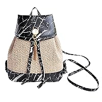 Sports Fan Backpacks Backpack Stone Tassel Lock - Small Weave Bag Pattern Drawstring Cover Large Dog (Orange, One Size)