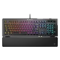 Turtle Beach Vulcan II – Full-Size PC Gaming Keyboard, Titan II Mechanical Switches, Customizable RGB Illuminated Keys, Detachable Palm Rest, Media Controls, Aluminum Top Plate, Numpad – Black