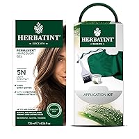 Herbatint Permanent Hair Color in 5N Light Chestnut with Application Kit