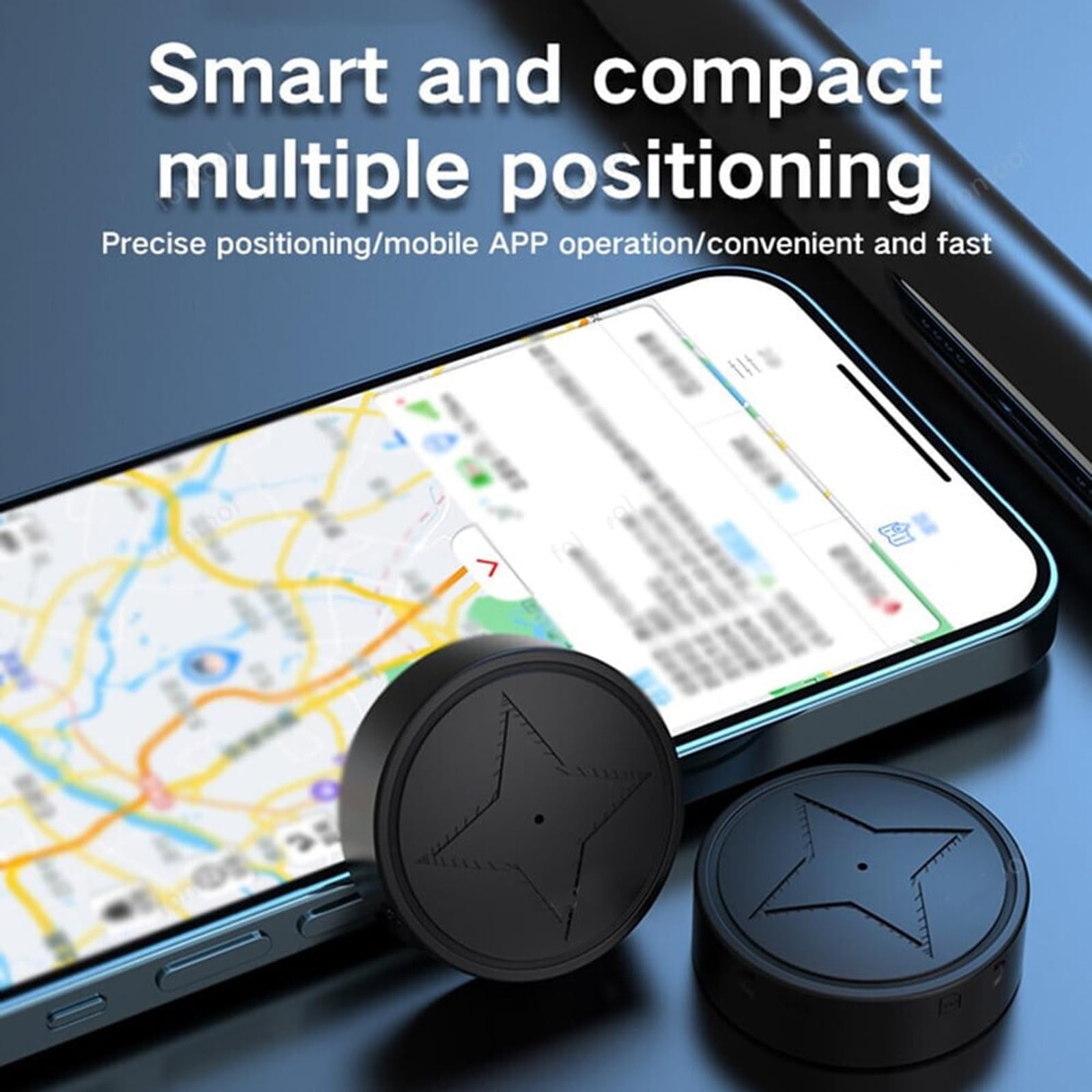 GPS Tracker Strong Magnetic Car Vehicle Tracking Anti-Lost, 2023 New Multi-Function GPS Mini Locator, Monitoring, Automatic Recording/Voice Activated Callback with App, for Professional Vehicles (1)