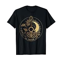 Cottagecore Acoustic Guitar With Moon, Sun And Stars T-Shirt