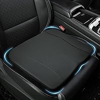 kingphenix Premium Car Seat Cushion, Memory Foam Driver Seat Cushion to Improve Driving View- Coccyx & Lower Back Pain Relief - Seat Cushion for Car, Truck, Office Chair (Classic Black)