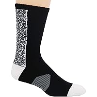 Black with White and Gray Cammo-Back Performance Crew Socks