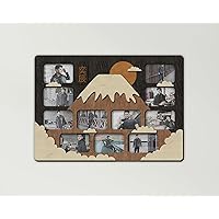 Wooden Picture Frame Collage Mount Fuji Design Holds 11 4x6