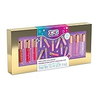 3C4G Pink and Gold Lip Gloss Set 10 Pack - Kids Lip Gloss for Girls & Teens - Vanilla Flavored Hydrating Lip Gloss Set - Colors Include Pink, Purple, Nude & More! - Ages 8+ by Make It Real