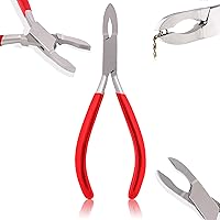 OdontoMed2011® 1 Pc Stainless Steel Professional Grooved Smooth Closing Pliers Red Pvc Grip Tattooing Tool Body Piercing Tool