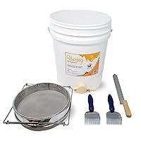 Honey Bucket with Gate 5 Gallon Kit - Stainless Steel Double Layer Strainer, Uncapping Knife Honey Scrapper Tool Beekeeping Equipment, Honey Extractor Equipment, Bee Supplies