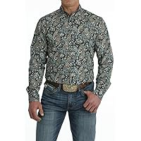 Cinch Western Shirt Mens Long Sleeve Paisley Print Button MTW1347096