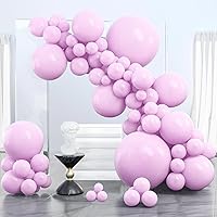 PartyWoo Pastel Purplish Pink Balloons, 100 pcs Pink Balloons Different Sizes Pack of 36 Inch 18 Inch 12 Inch 10 Inch 5 Inch Pink Balloons for Balloon Garland or Arch as Party Decorations, Pink-Q04