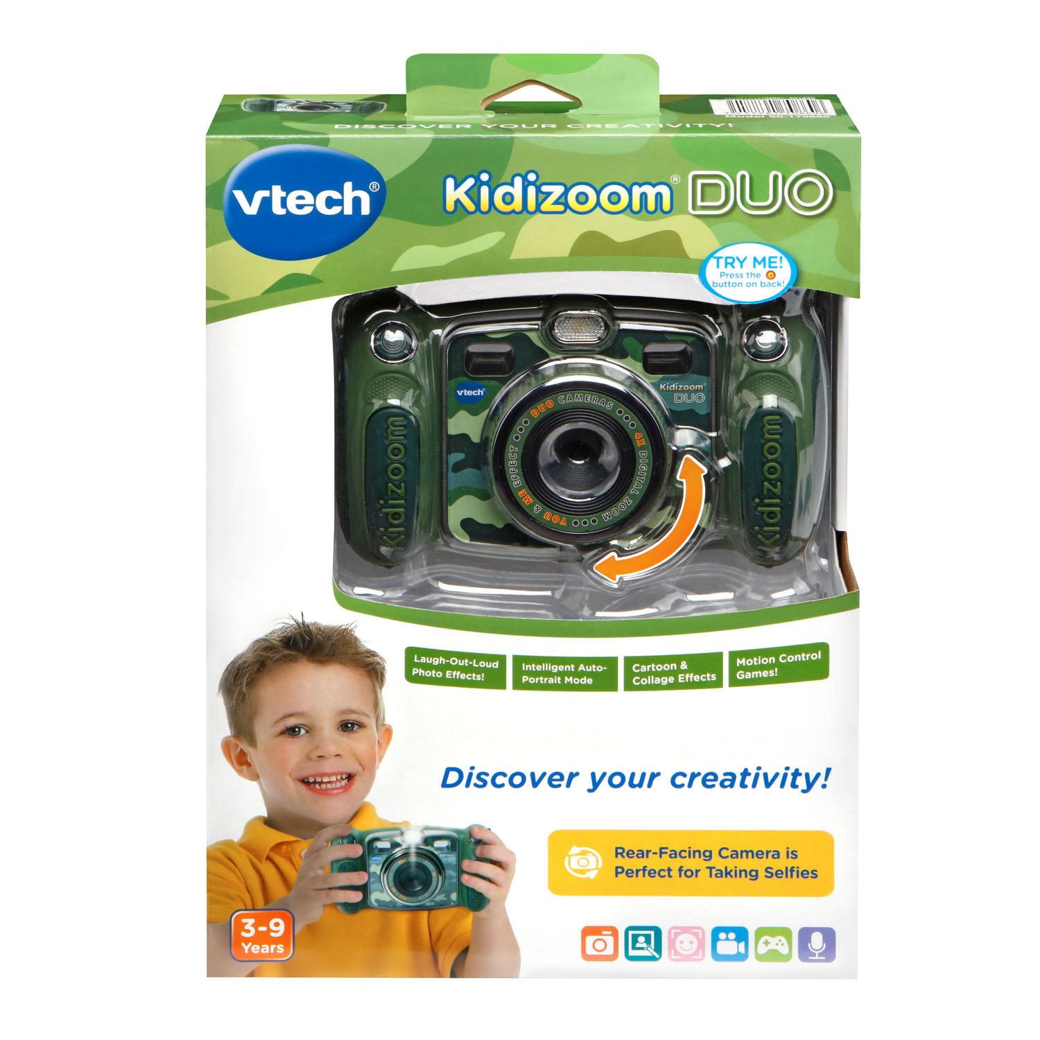 VTech Kidizoom Duo Selfie Camera, Amazon Exclusive, Camouflage