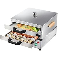 Multifunction Cooking Machine, Rice Noodle Rolls Steamer, Kitchen Stainless Steel Steam Tray for Commercial Or Home Use