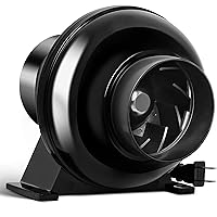 iPower 4 Inch 195 CFM Inline Duct Fan HVAC Exhaust Blower Air Circulation Vent for Hydroponics Grow Tents/Basements/Kitchens Ventilation, New