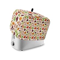 Fall Maple Leaves Toaster Cover 2 Slice, Kitchen Small Appliance Covers Bakeware Protector, Thanksgiving Autumn Harvest Washable Oven Dustproof Cover for Women Gift