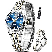 OLEVS Women's Wrist Watches, Small Wrist Stainless Steel Watch for Women, Fashion Dress Analog Quartz Ladies Watch
