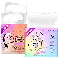 CLEVERFY Beauty Radiance Bundle: Silicon Frown Patches + 2-Pack V-Shape Silicon Chest Pads