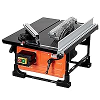 Table Saw for Jobsite, GAOMON 8-inch 6.7-Amp Copper Motor, Cutting Speed up to 3576RPM, 24T Blade,Compact Portable Table Saw Kit with Sliding Miter Gauge DIY Woodworking and Furniture Making, Orange
