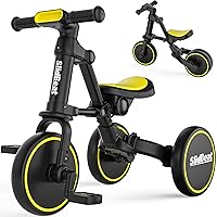 Kids Tricycle 3 in 1 for 2 to 4 Years Old, Toddler Bike with Removable Pedal and Adjustable Seat, Balance Trikes for Boys Girls
