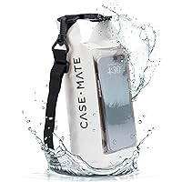 Case-Mate Beach Phone Bag - IP68 Waterproof Dry Bag 2L - Roll Top Waterproof Pool Bag with Phone Case/Pouch - Boating and Kayak Accessories - Essentials for Swimming Beach and Travel - Sand Dollar