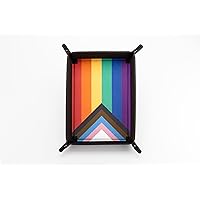 FanRoll by Metallic Dice Games Pride Fold Up Velvet Dice Tray: Rainbow Flag