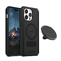 Rokform - iPhone 15 Pro Max Rugged Case + Super Grip Dual Magnet Vent Mount for Car, Truck, or Van